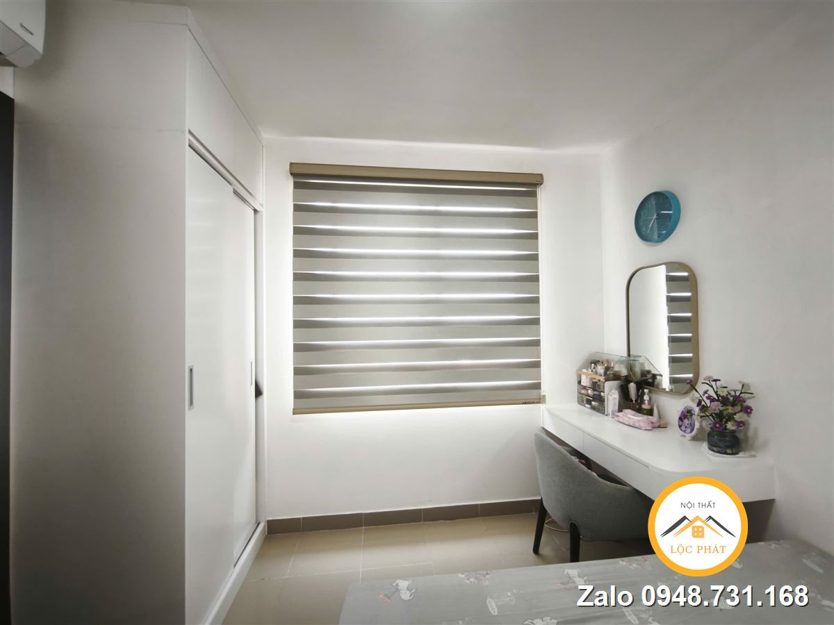 Giường ngủ và bàn làm việc liền kệ Nội Thất Lộc Phát