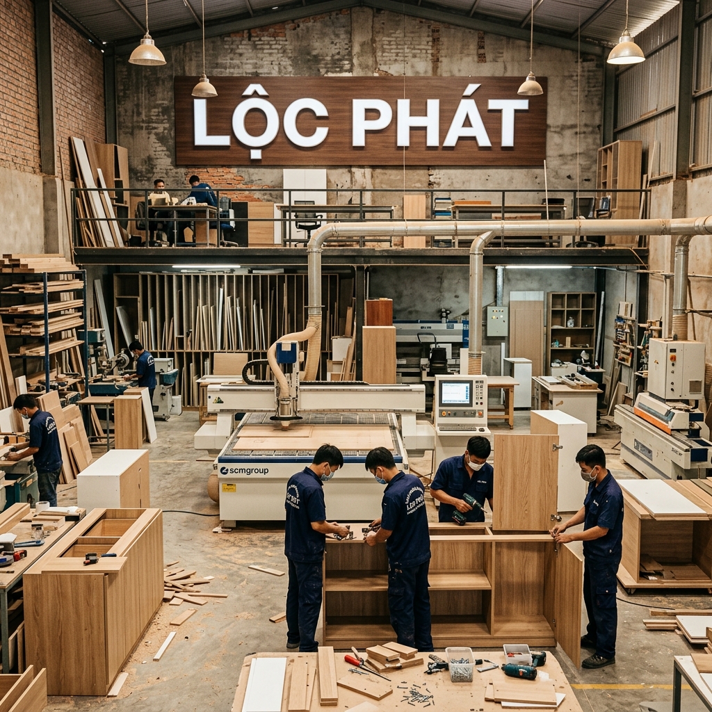 Xưởng sản xuất Lộc Phát Decor 500m²