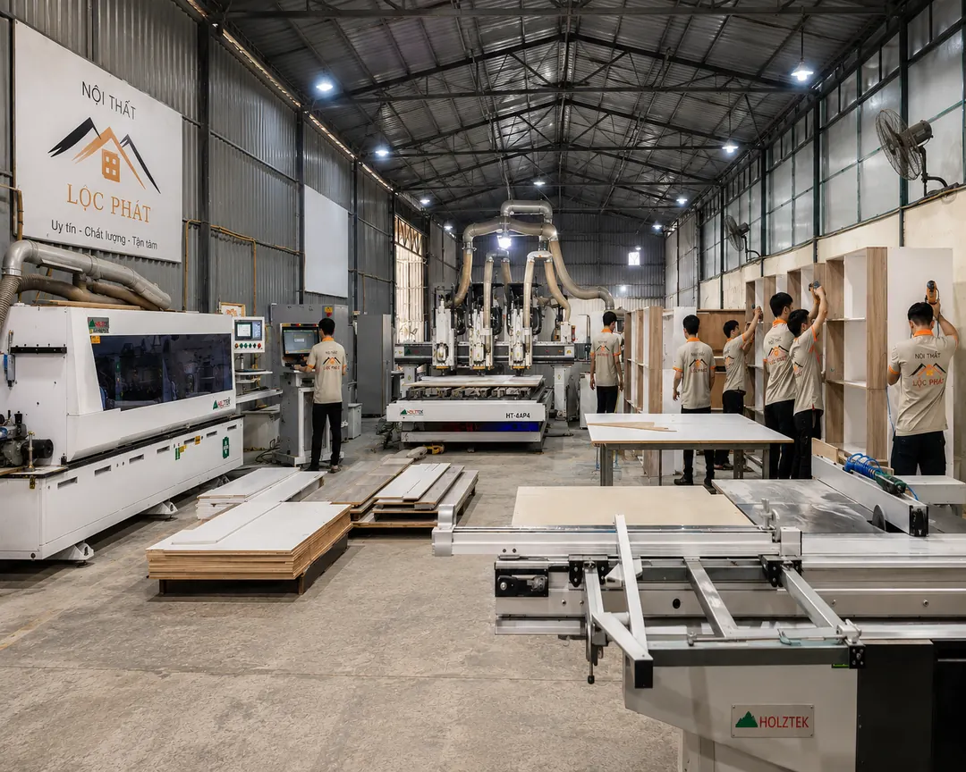 Xưởng sản xuất Nội Thất Lộc Phát 500m²