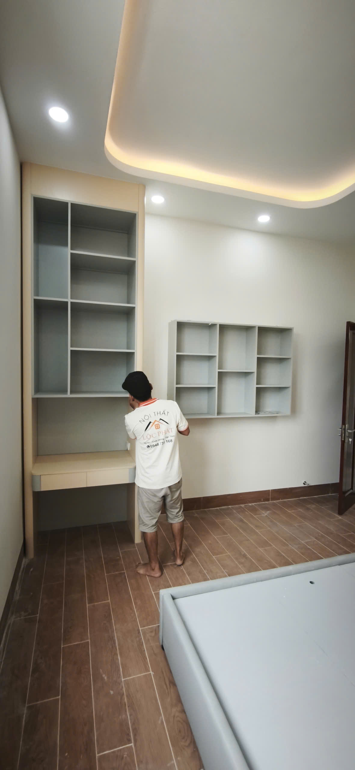 Phòng ngủ 2 bàn học Villa Tân An - góc 4